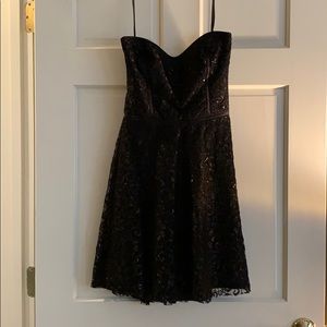 Parker black strapless cocktail dress